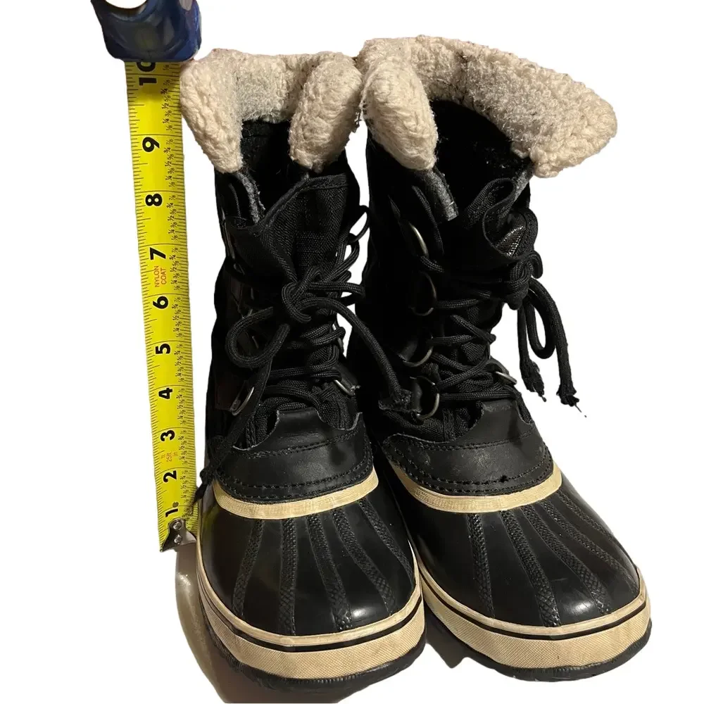 Sorel Winter Carnival Boots Black Women’s Size 8 waterproof 1964 pac nylon snow - Picture 9 of 9